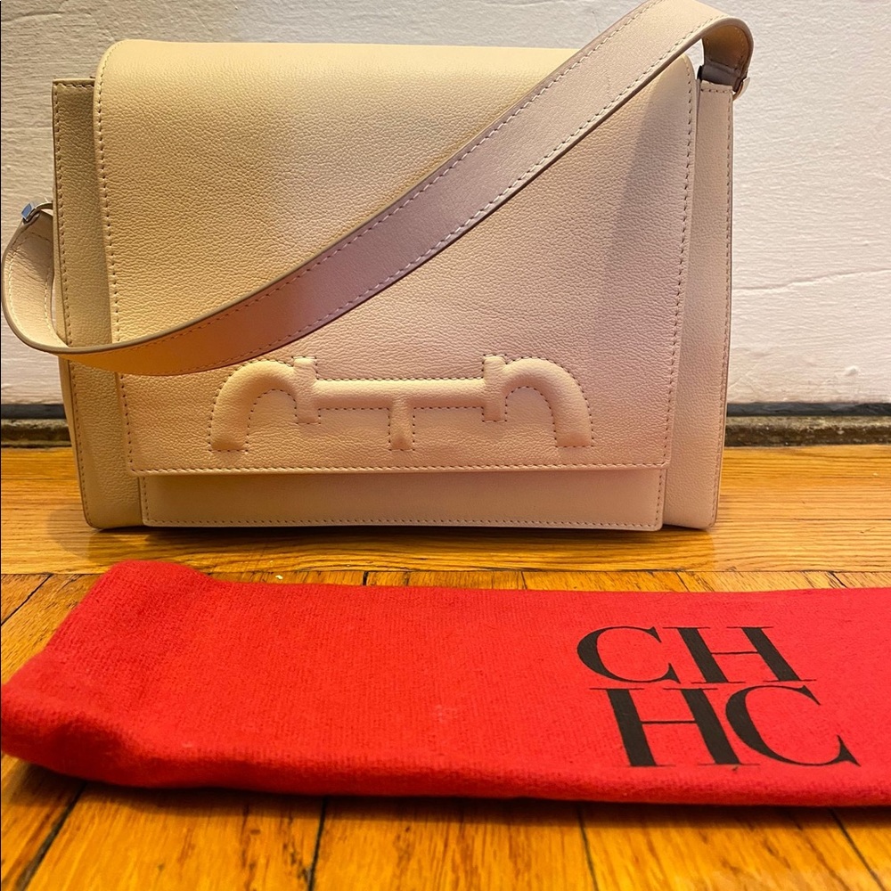 Carolina Herrera Grained Leather handle bag